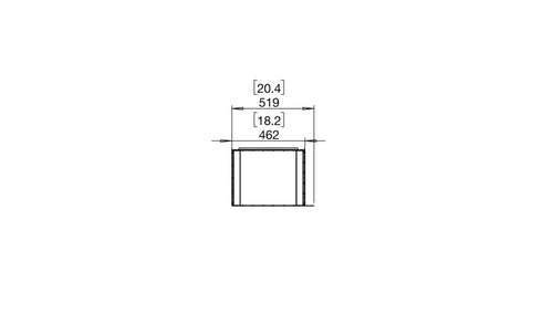 Ecosmart Fire Flex 18LC Left Corner Fireplace Insert - Black Finish / Stainless Steel Burner - ESF.FX.18LC